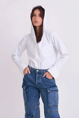 Hooded Shirt Bodysuit