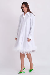 Feather Shirt Dress