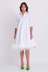 Feather Shirt Dress